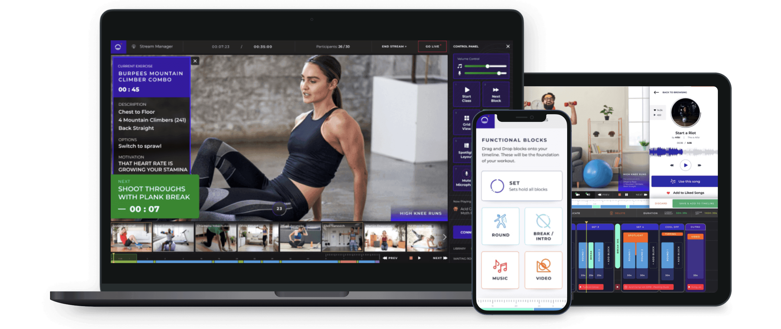 The Stardio live streaming platform : Live fitness experience