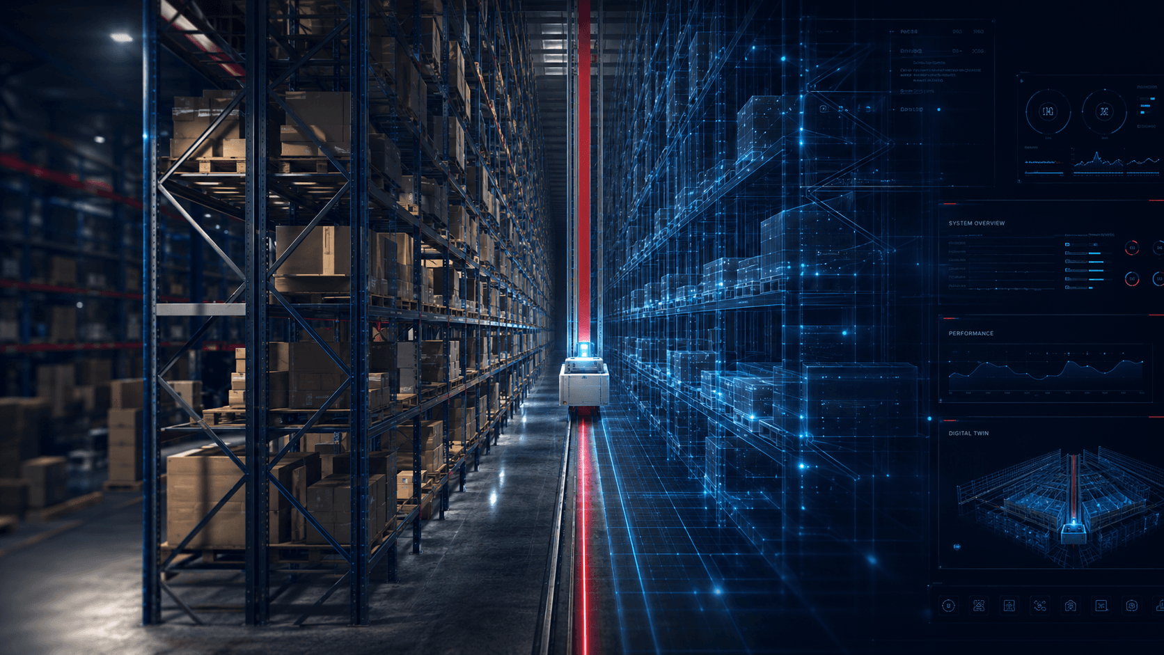 Digitaler Zwilling eines automatisierten Lagers: die Zahlen vor der Investition
