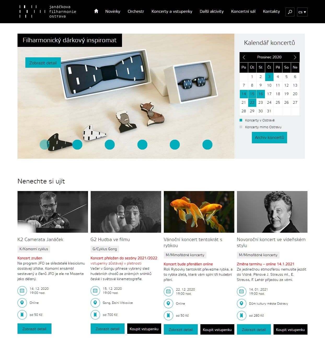 A modern web experience for Janáček Philharmonic fans