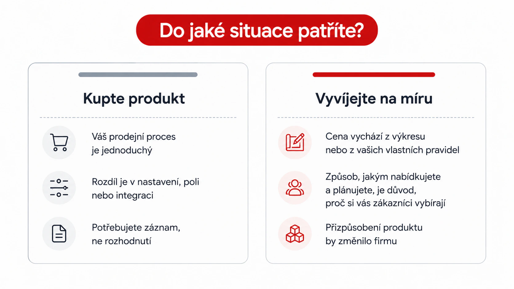 Kdy koupit hotový CRM software a kdy vyvíjet CRM na míru — rozcestník týmu Moravio